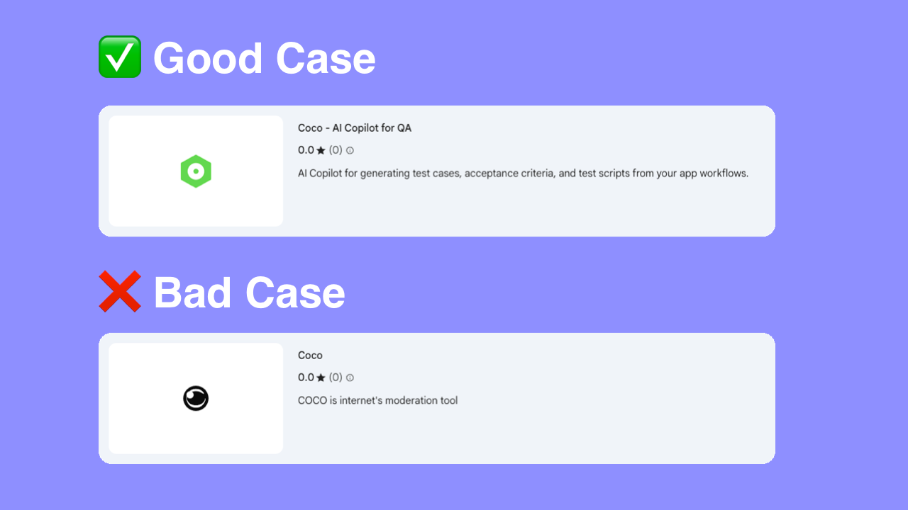 The cases of extenison title and description