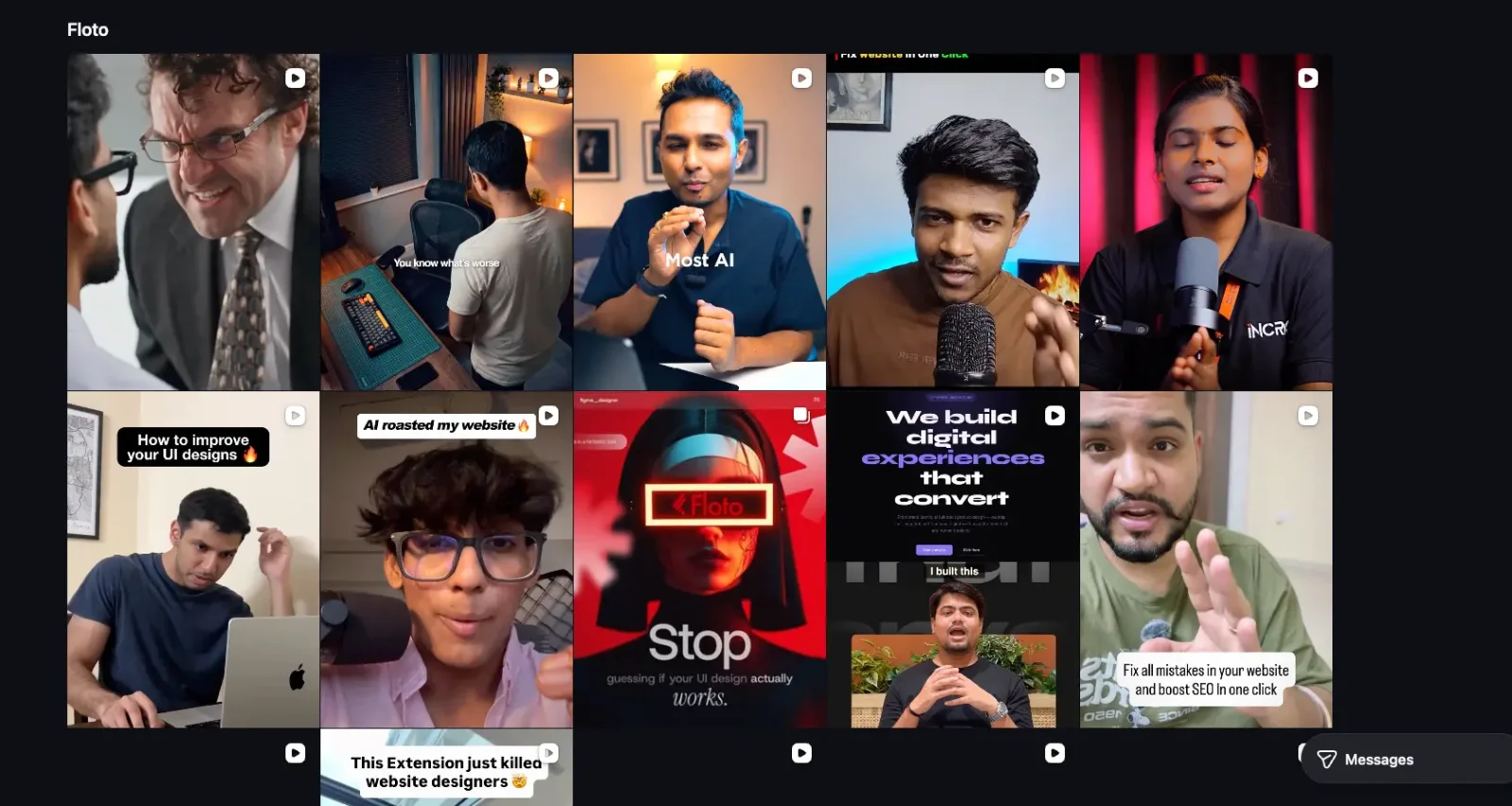 Instagram creators showcasing Floto's Chrome extension